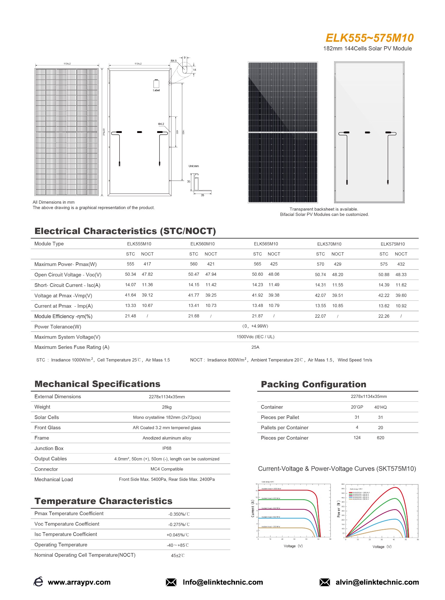182mm 555-575Wp TOPCon