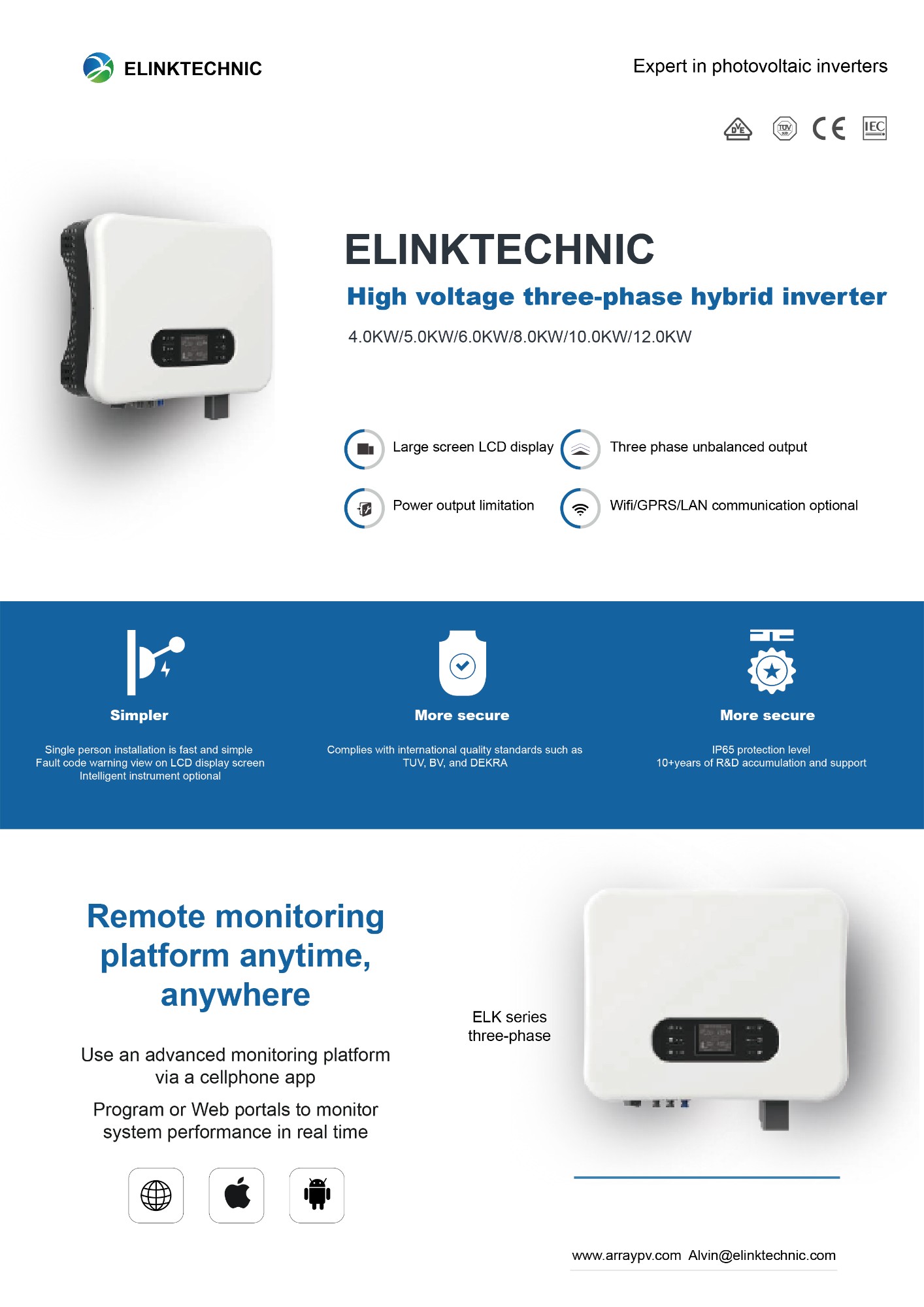 6-15kw High voltage three-phase hybrid inverter