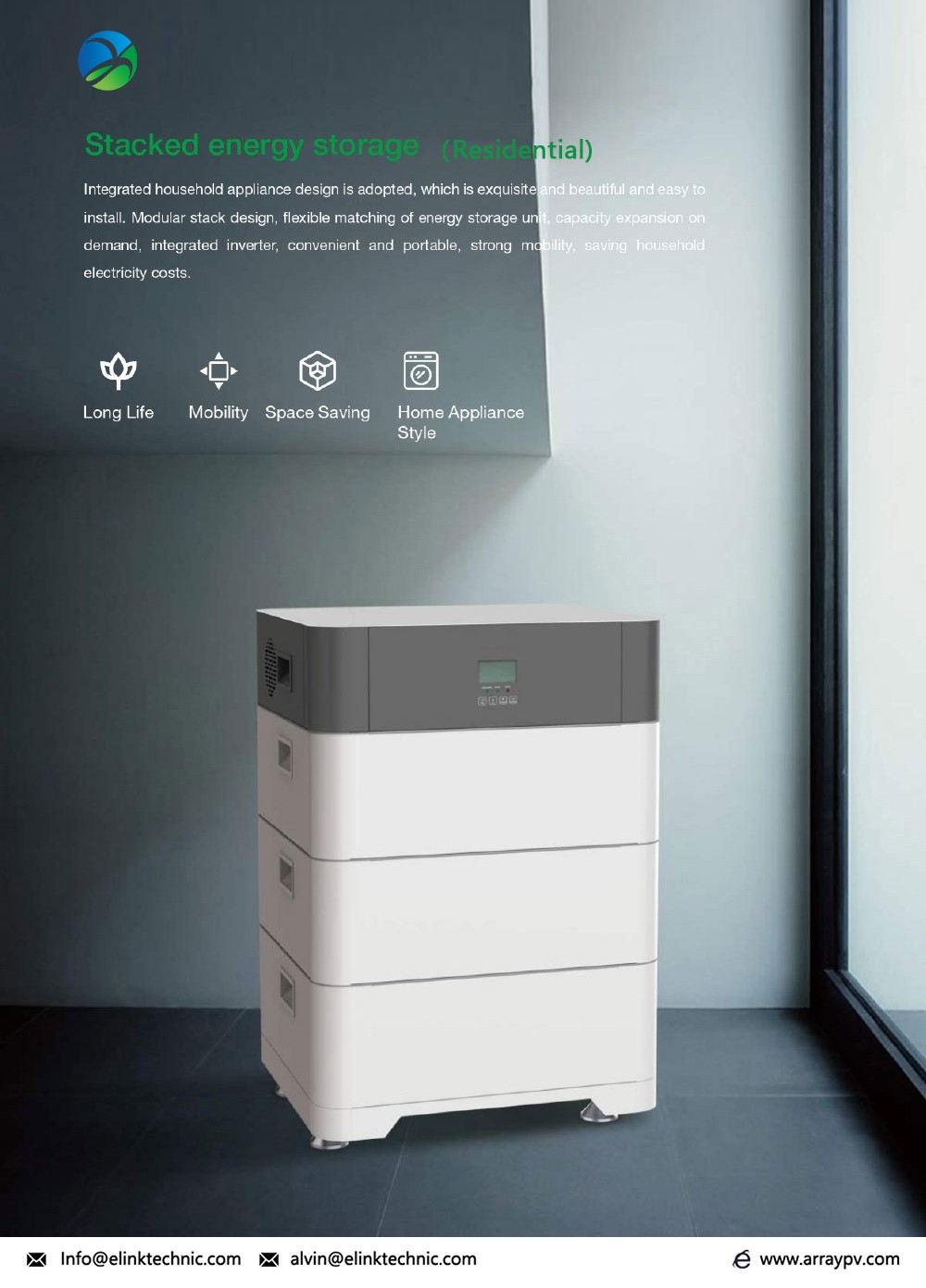 300Ah 51.2V 15.36kwh Stacked Energy Storage 1